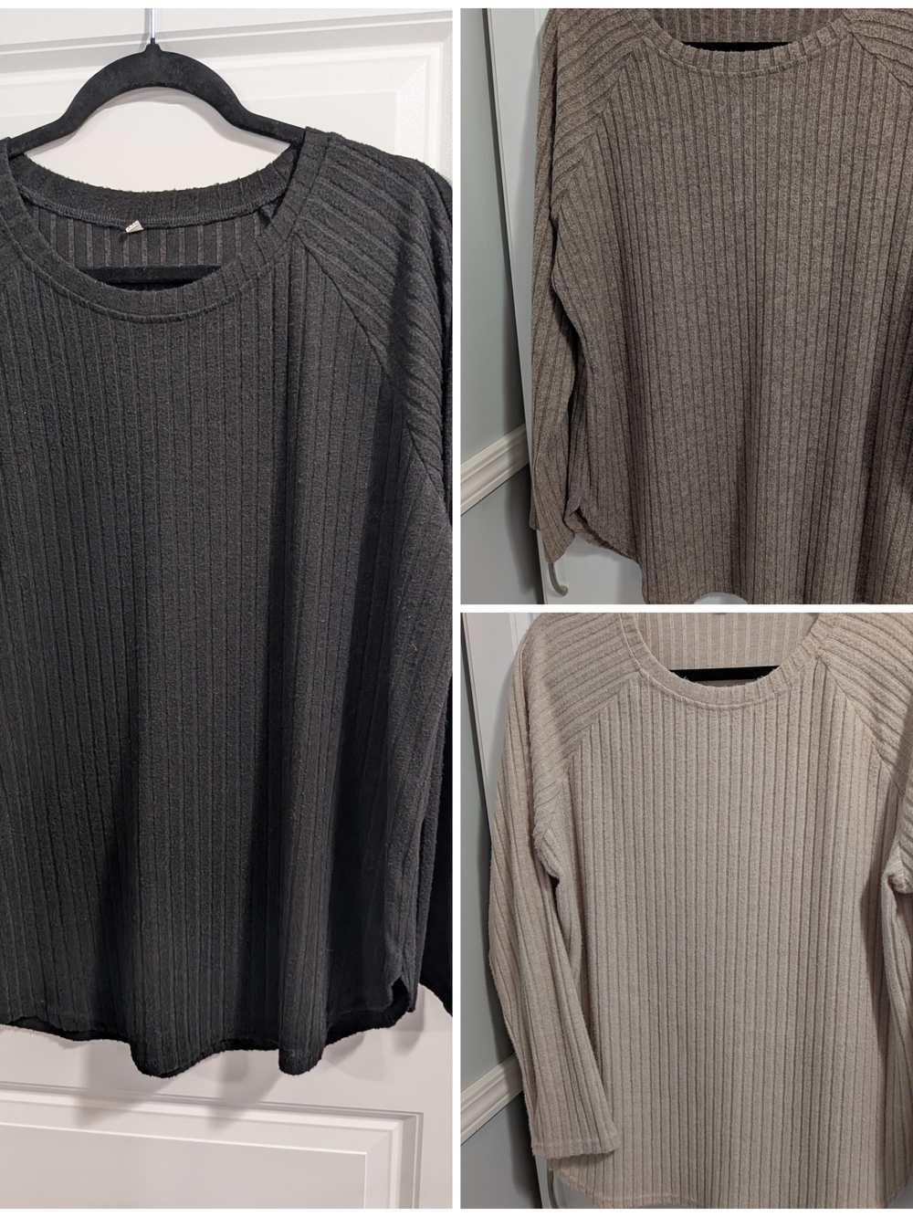 3 Pack Ribbed Crew Neck Sweaters XXL Like New